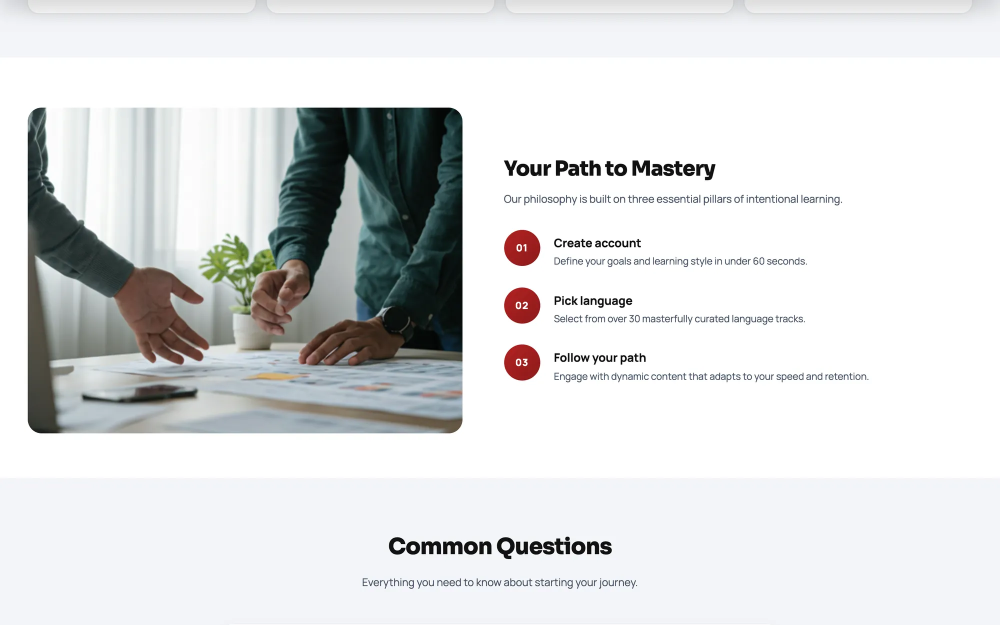 Lingora learning path in three steps